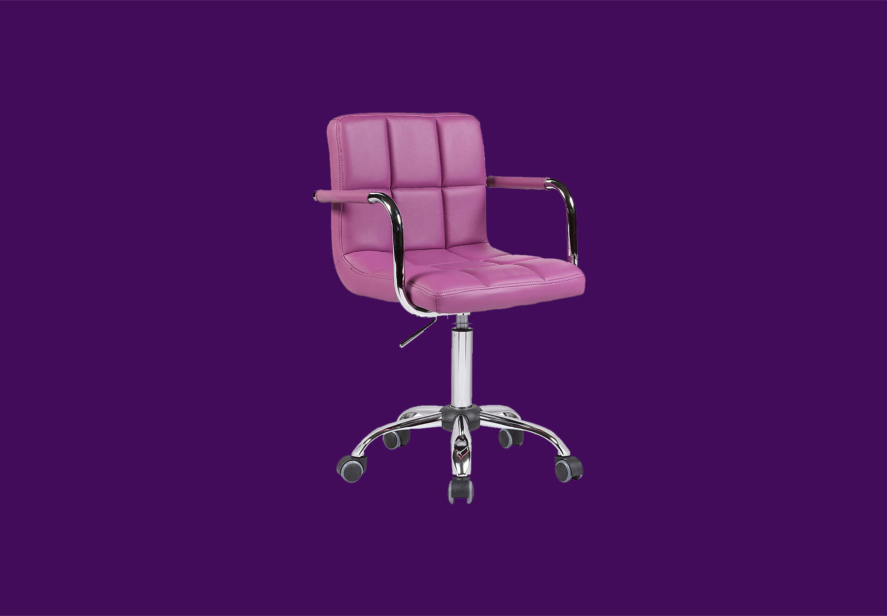 Smart Purple Leather Executive Home Office chair with wheels Shergroup