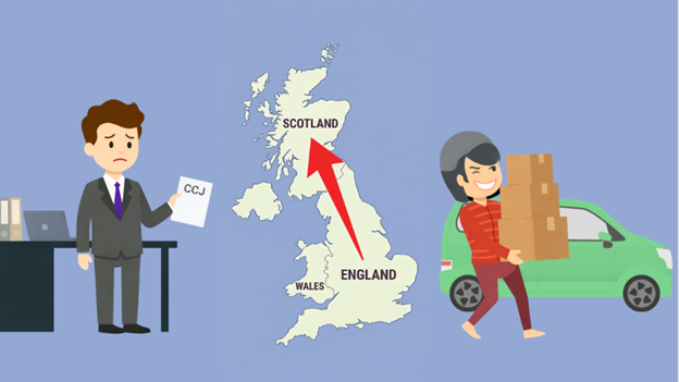 Debtor Moves to Scotland